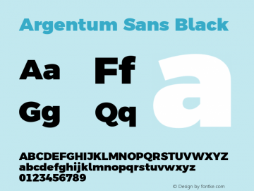 Argentum Sans Black Version 2.60;February 7, 2020;FontCreator 12.0.0.2550 64-bit; ttfautohint (v1.6) Font Sample