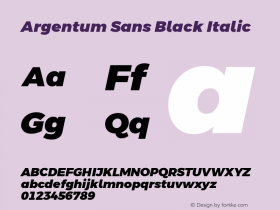 Argentum Sans Black Italic Version 2.60;February 7, 2020;FontCreator 12.0.0.2550 64-bit; ttfautohint (v1.6)图片样张