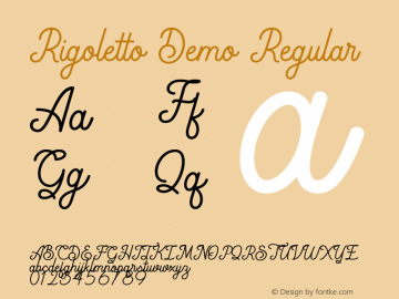 Rigoletto Demo Version 1.00;January 22, 2020;FontCreator 12.0.0.2535 64-bit Font Sample