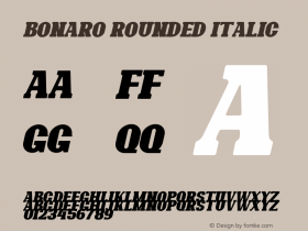 Bonaro Rounded Italic Demo Rounded Italic Version 1.00;January 22, 2020;FontCreator 12.0.0.2535 64-bit Font Sample