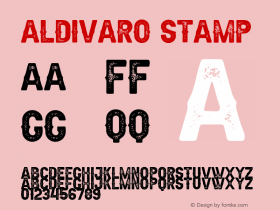 Aldivaro Stamp Demo Stamp Version 1.00;January 22, 2020;FontCreator 12.0.0.2535 64-bit图片样张