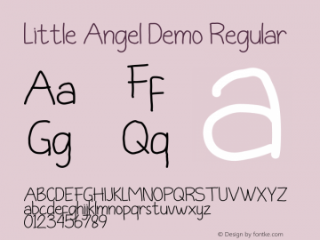 Little Angel Demo Version 1.00;January 20, 2020;FontCreator 12.0.0.2535 64-bit Font Sample