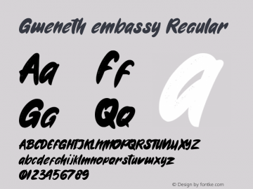 Gwenethembassy Version 1.000;PS 001.001;hotconv 1.0.56 Font Sample