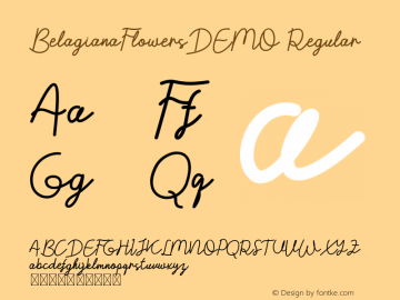 BelagianaFlowersDEMO Version 1.002;Fontself Maker 3.3.0 Font Sample