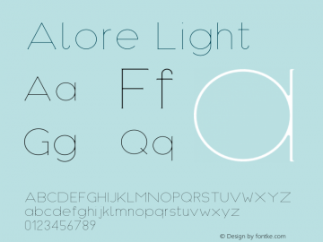 Alore Light Version 1.003;Fontself Maker 3.4.0图片样张