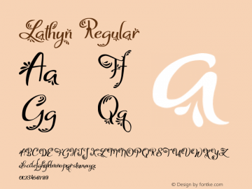 Lathyn Version 1.00;January 30, 2020;FontCreator 11.5.0.2430 32-bit Font Sample