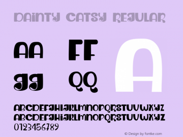 Dainty Catsy Regular Version 1.000 Font Sample