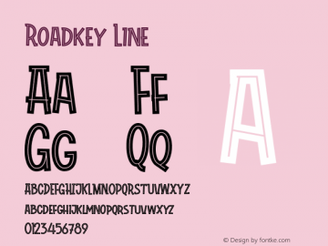 Roadkey Line Version 1.002;Fontself Maker 3.4.0 Font Sample