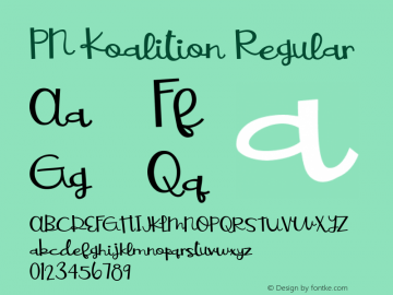 PNKoalition  Font Sample