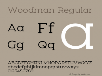 Woodman Version 1.004;Fontself Maker 3.3.0 Font Sample
