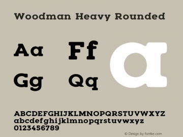 Woodman Heavy Rounded Version 1.002;Fontself Maker 3.3.0图片样张