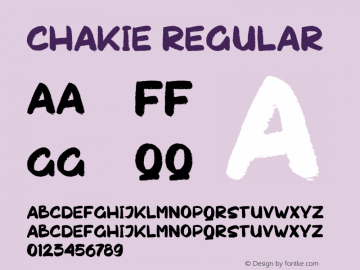 Chakie Version 1.000;PS 001.001;hotconv 1.0.56 Font Sample