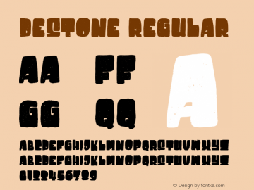 Destone Version 1.000 Fontlab Studio V Font Sample