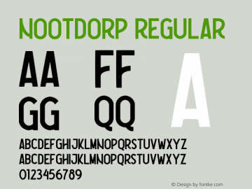 Nootdorp Version 1.000;PS 001.001;hotconv 1.0.56 Font Sample