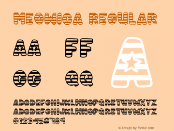 Meowica Regular Version 1.000;hotconv 1.0.109;makeotfexe 2.5.65596 Font Sample