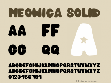 Meowica Solid Version 1.000 Font Sample