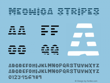 Meowica Stripes Version 1.000 Font Sample