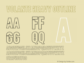 Volante Heavy Outline Version 1.000;hotconv 1.0.109;makeotfexe 2.5.65596图片样张