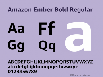 Amazon Ember Bold Version 1.010 Font Sample