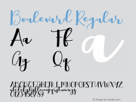 Boulevard Version 1.000 Font Sample