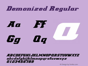 Demonized Regular v3.00 - 7/25/10图片样张