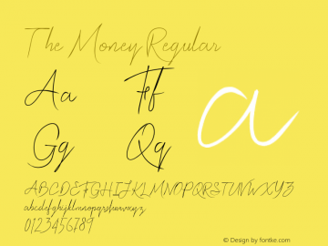 The Money  Font Sample