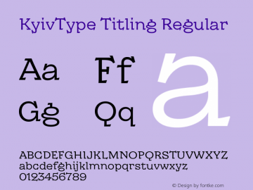 KyivType Titling Regular Version 1.002图片样张