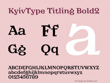 KyivType Titling Bold2 Version 1.002图片样张
