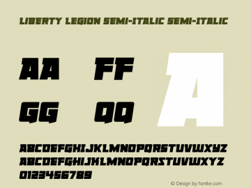 Liberty Legion Semi-Italic Version 1.1; 2020图片样张