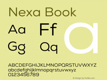 Nexa-Book Version 2.00 Font Sample