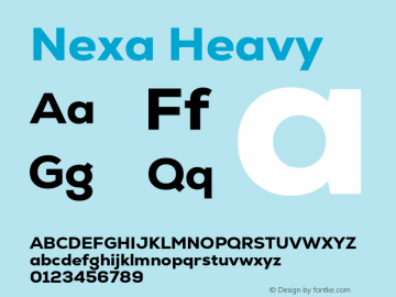 Nexa-Heavy Version 2.00 Font Sample