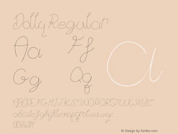 Dolly Regular Version 1.000;PS 001.000;hotconv 1.0.88;makeotf.lib2.5.64775 Font Sample