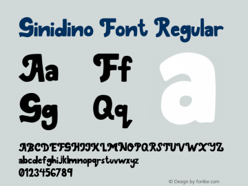 Ginidino Font Regular Version 1.000图片样张