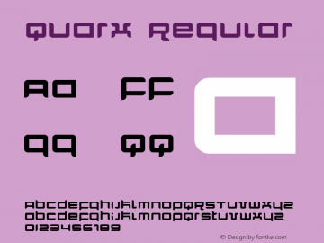 Quarx Regular Version 1.0图片样张