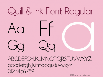 Quill & Ink Font Regular Version 1.000图片样张
