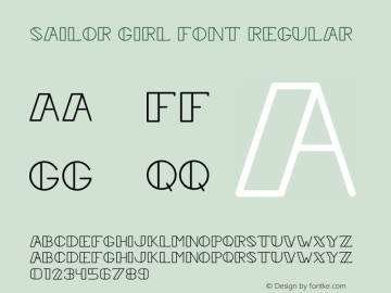 Sailor Girl Font Regular Version 1.000;PS 001.000;hotconv 1.0.88;makeotf.lib2.5.64775 Font Sample