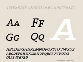 TheSerif 5RegularCapsItalic Version 1.0图片样张