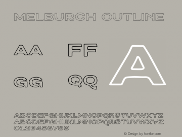 Melburch-Outline Version 1.003;Fontself Maker 3.4.0图片样张