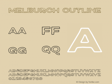 Melburch Outline Version 1.003;Fontself Maker 3.4.0 Font Sample