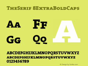 TheSerif 8ExtraBoldCaps Version 1.0图片样张