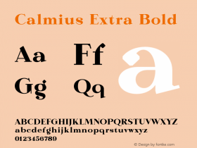 Calmius-ExtraBold Version 1.000图片样张