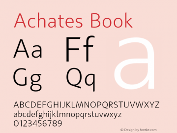 Achates-Book Version 2.056 Font Sample