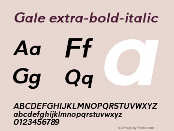 Gale extra-bold-italic 0.1.0图片样张