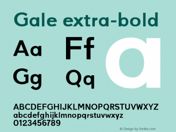 Gale extra-bold 0.1.0 Font Sample