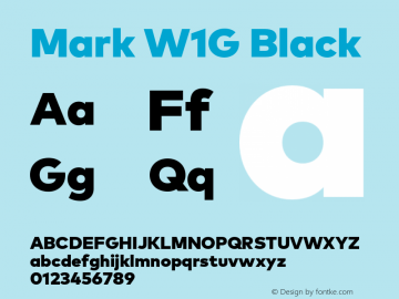 MarkW1G-Black 1.000 Font Sample