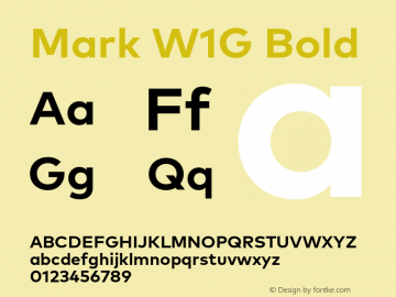 MarkW1G-Bold 1.000 Font Sample