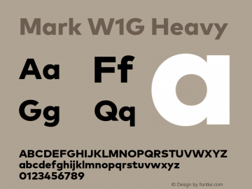 MarkW1G-Heavy 1.000 Font Sample