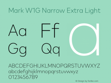 MarkW1G-NarrowExtraLight 1.000图片样张