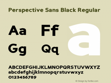 Perspective Sans Black Regular Version 1.000;PS 001.001;hotconv 1.0.56图片样张