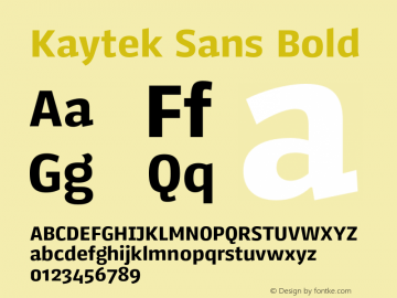 KaytekSans-Bold Version 1.00图片样张